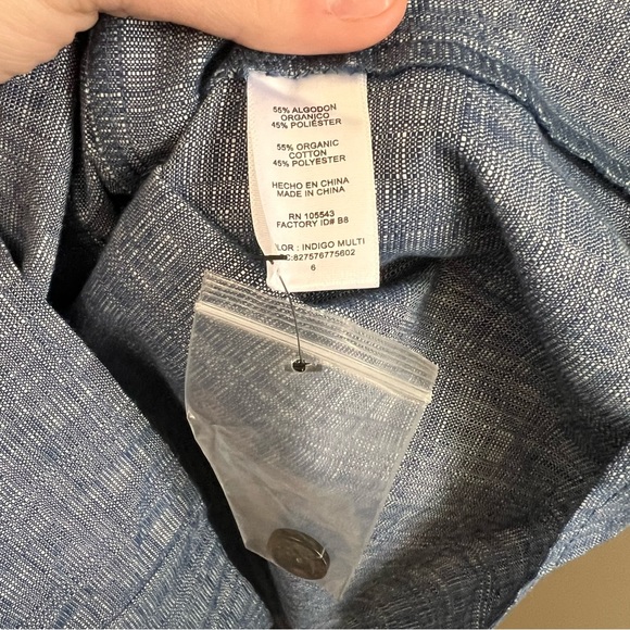 NWT Derek Lam for Design Nation Chambray Button Front Jumper Dress 6 - Picture 9 of 10